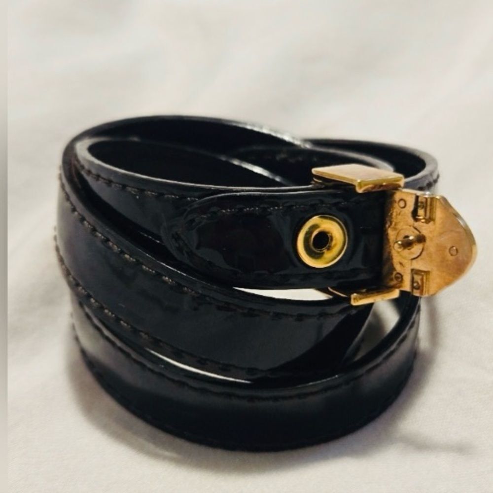 🛍️ Louis Vuitton Authentic Triple Tour Vernis Wrap Bracelet & Box